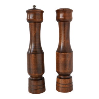 Midcentury Woodcrest by Styson Japan Wood Salt and Pepper Mill For Sale