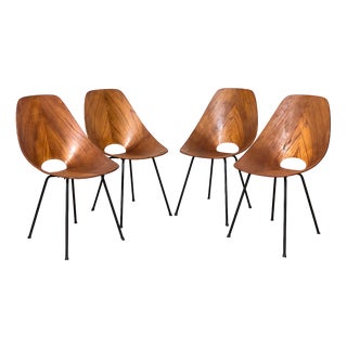Dining Chairs by Vittorio Nobili for Fratelli Tagliabue, 1950s, Set of 4 For Sale
