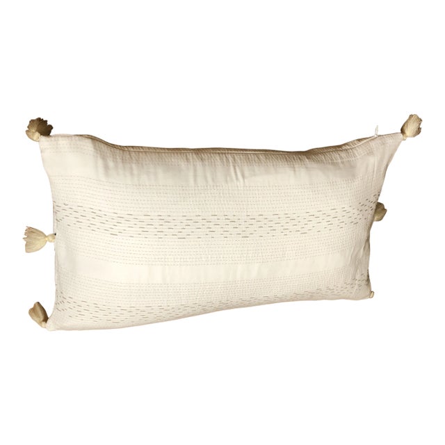 Serena & Lily Pillow With Tassels Bolster For Sale