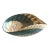 Fornace Ferro Murano Style Art Glass Bowl in the Shape of a Sea Shell For Sale