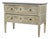 Swedish Gustavian Painted Two-Drawer Chest With Carved Laurel Swags, Late 18th Century For Sale