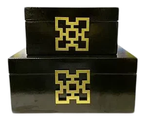 Black 2 Piece Set Jewelry Box