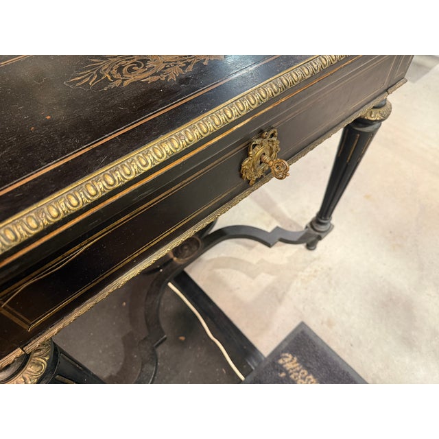 Napoleon III Desk in Blackened Wood For Sale - Image 4 of 7