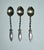 Antique Set of Three Decorative Demitasse Sterling SIlver Spoons For Sale - Image 12 of 12
