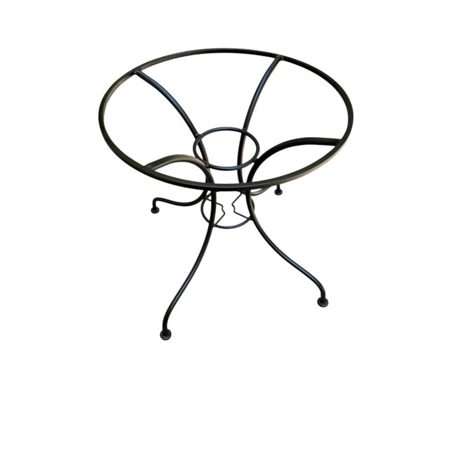 Russell Woodard Restored Wrought Iron Indoor/Outdoor Patio Table With 4 Barrel Chairs For Sale - Image 11 of 11