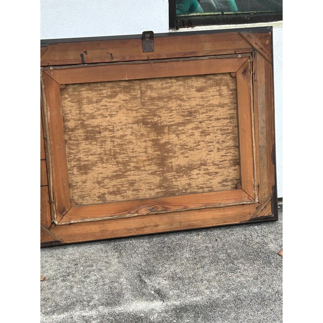 1920s still life oil painting on canvas of a table top composition with fruit, bird and lobster signed H.Marquette 1924...