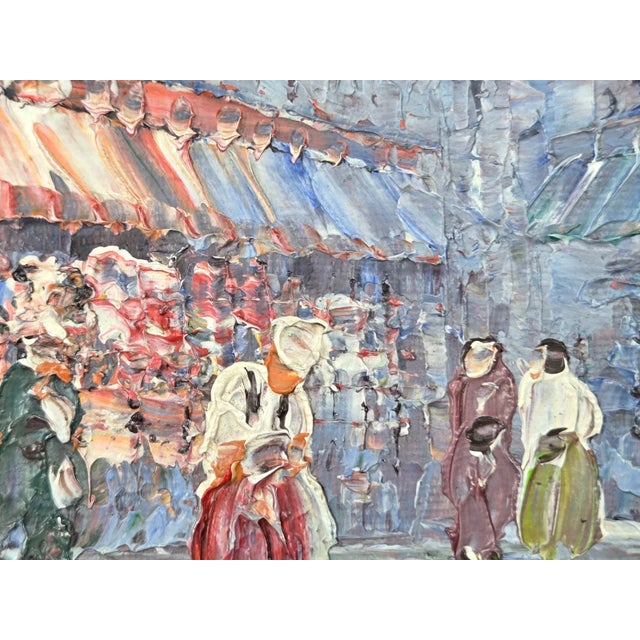 1970s Caroline Burnett 8" X 10" Impressionistic Oil Painting of Old Paris For Sale - Image 6 of 10