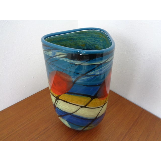 Large Italian Murano Glass Vase, 1960s For Sale - Image 6 of 14