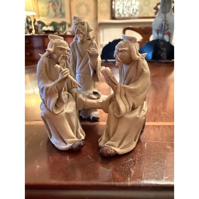 Early 20th Century Set of Three Bonsai Mudmen For Sale - Image 5 of 9