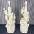 Fabulous pair of hand carved cactus lamps finished in white plaster. Dating from about the 1990s?, the plaster has been...