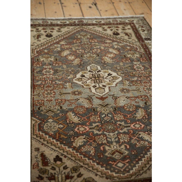 Silver Vintage Distressed Hamadan Rug - 3'6" x 5'3" For Sale - Image 8 of 11