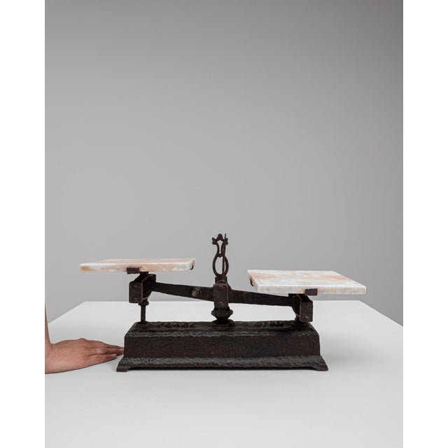 19th Century French Iron & Marble Scale For Sale - Image 18 of 18