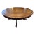 Maitland Smith Round Tooled Leather & Mahogany Extension Dining Center Table For Sale