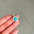 Art Deco 1.43ct Turquoise & Baguette Diamond Halo Pendant in 14k Gold For Sale In New York - Image 6 of 14