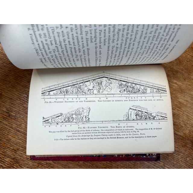 Fascinating Antique Leather Bound Book a Manual of Sculpture Egyptian Greek Roman Art Victorian Grand Tour Library Decor For Sale - Image 11 of 15