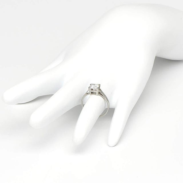 1930s 18KW Art Deco Diamond (.83) Engagement Ring For Sale - Image 5 of 5
