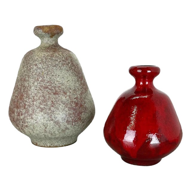 Ceramic Studio Pottery Vases from Hartwig Heyne, Germany, 1970s, Set of 2 For Sale