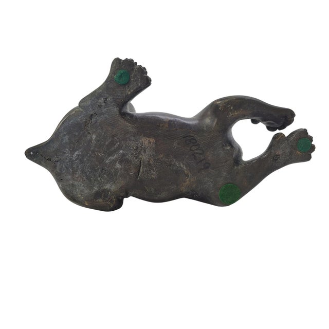 Antique Solid Bronze Bulldog Sculpture, Late 19th–Early 20th Century For Sale - Image 11 of 12