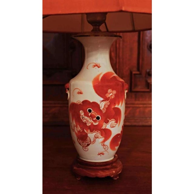 Chinese Table Lamp in Porcelain For Sale - Image 6 of 6