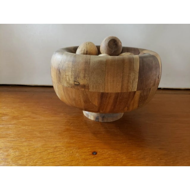 The pieces are in very good overall condition with minor wear consistent with their age and use. The bowl measures 5" high...