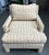 Hollywood Regency Vintage 1970’s Milo Baughman Upholstered Chair and Ottoman Set For Sale - Image 3 of 11