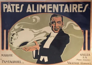 1930s Vintage Spanish Label, Waiter