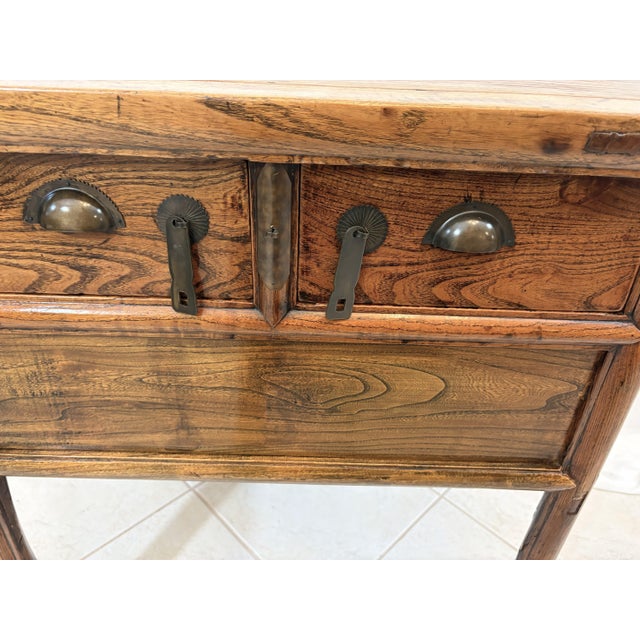 Antique Asian Elm Ming Style Console/ Altar Table For Sale - Image 11 of 18