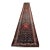 Vintage Persian Malayer Long Runner, Herati Geometric Pattern, Handwoven Wool, Navy & Red, 3’ X 20’ For Sale