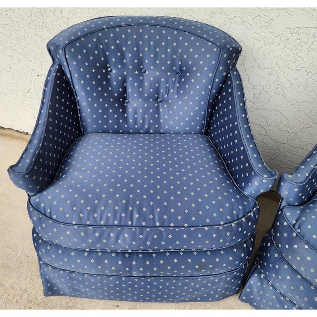 Vintage Hollywood Regency Accent Slipper Armchairs Pair For Sale In Miami - Image 6 of 18