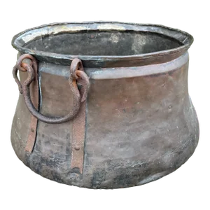 Large Early 19th Century Copper Cauldron