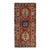 Red Vintage Kazak Caucasian Wool Runner With Multicolor Geometric Design For Sale