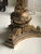 Pair of beautiful late 19th-early 20th century gilt bronze centre tables with ornately cast columns and scrolled triform...