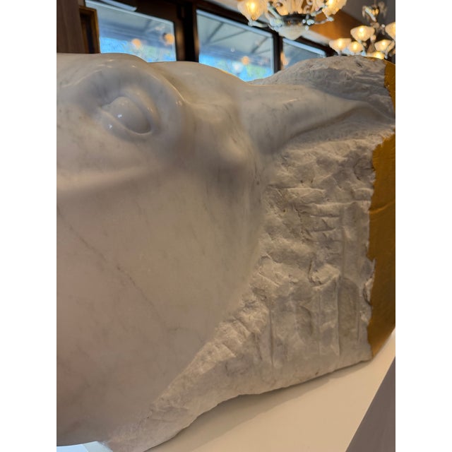 Traditional 1990s Marble Horse Head Sculpture For Sale - Image 3 of 7