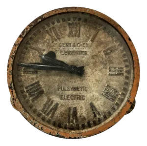 Large Antique Industrial Vintage Cast Iron Railway Station Factory Wall Clock from Gents of Leicester