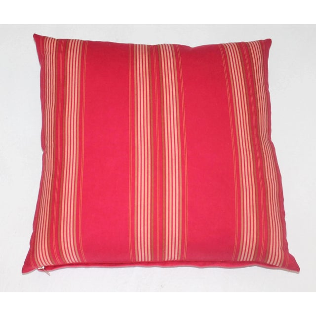 Vintage Red /Mustard Ticking For Sale - Image 5 of 5