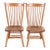 Stickley Style American Colonial Solid Oak Spindle Back Windsor Side Chairs or Dining Chairs, Pair For Sale