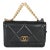 Black Quilted Lambskin Chanel 19 Wallet On Chain For Sale