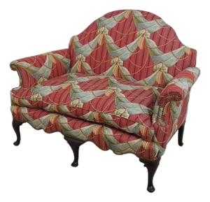 English George II Style Upholstered Loveseat Settee
