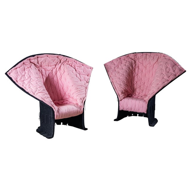 1980s Two Sculptural Lounge Chairs, “I Feltri” by Gaetano Pesce For Sale - Image 18 of 18