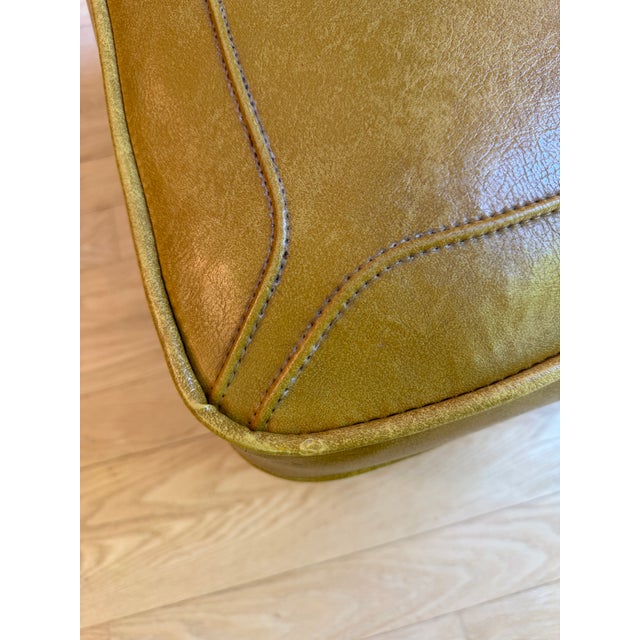 Vintage Mid-Century Modern Babcock-Phillips Vinyl Ottoman Footstool – Dated 1962 For Sale - Image 10 of 10