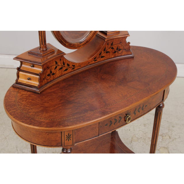 Rho Mobili Louis XVI Inlaid Vanity Dressing Table For Sale - Image 9 of 17