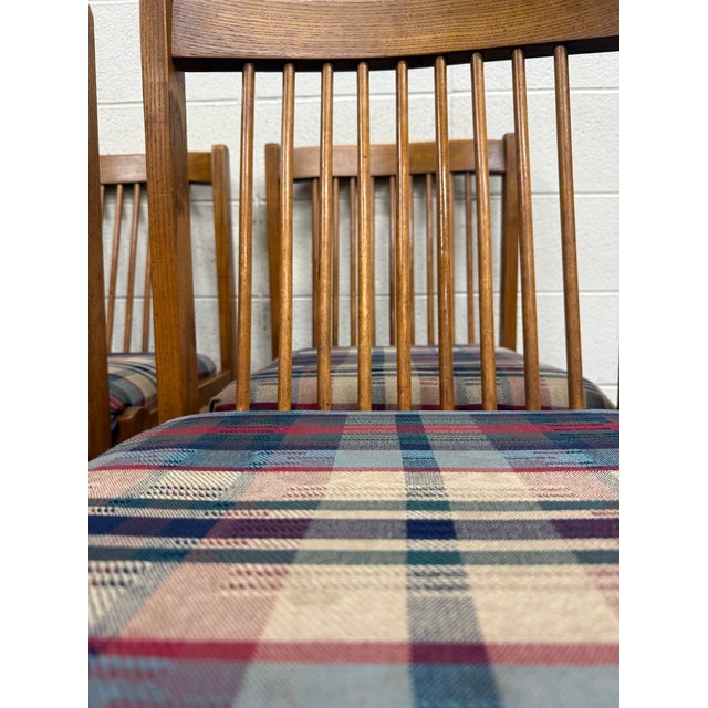 Wood Vintage Liberty Furniture Mission Arts and Crafts Dining Chairs - Set of 4 For Sale - Image 7 of 14