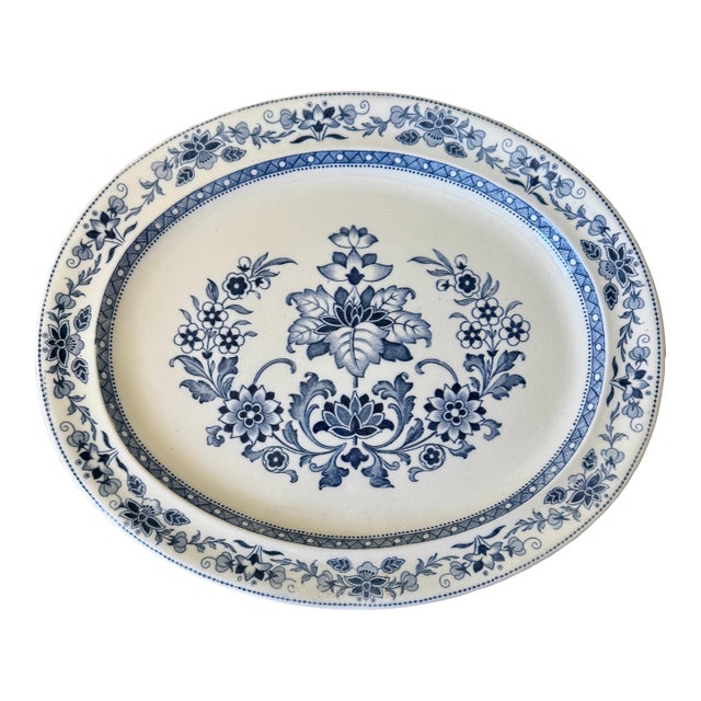 1901 Wedgwood Platter "Mandarin Blue" For Sale
