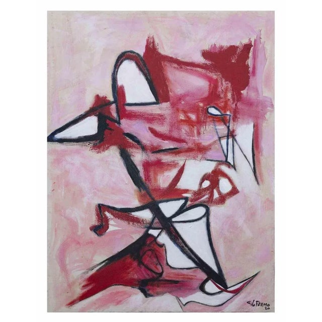 Giorgio Lo Fermo, Abstract Composition, Original Oil on Canvas, 2020 For Sale - Image 6 of 6