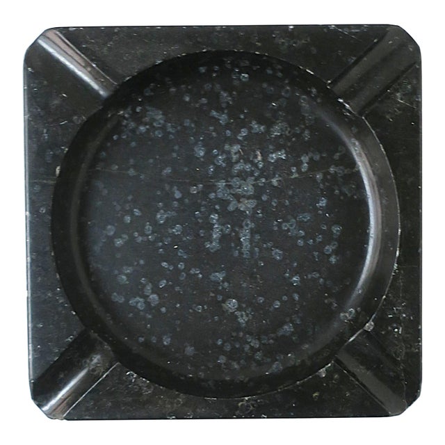 Art Deco Black Marble Ashtray Catchall Vide-Poche For Sale