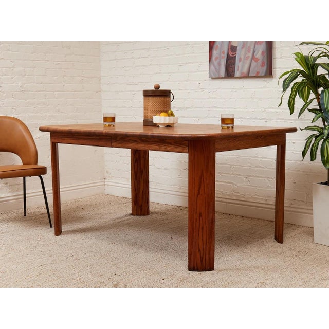 Oak Vintage Dining Table Without Leaf For Sale - Image 11 of 12