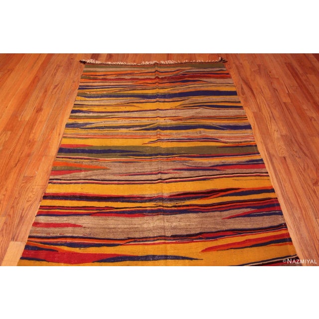 Moroccan Nazmiyal Collection Vintage Moroccan Colorful Kilim Rug For Sale - Image 3 of 5