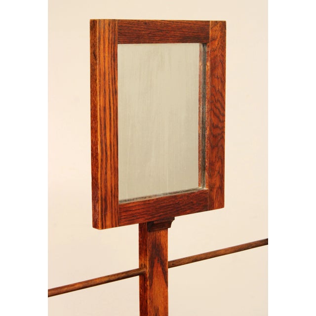 Early 20th Century Antique Arts & Crafts Oak Shaving Stand For Sale - Image 5 of 12