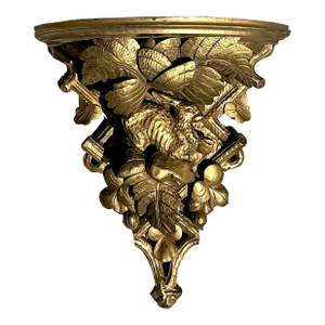 Vintage Regency Carved Wood Gilt Bracket