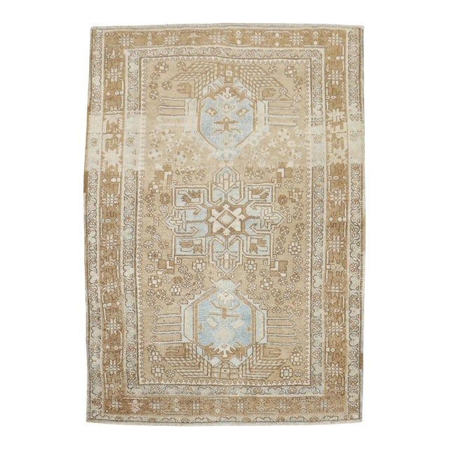 Antique Zabihi Collection Persian Heriz Rug - 3'4" x 4'6" For Sale